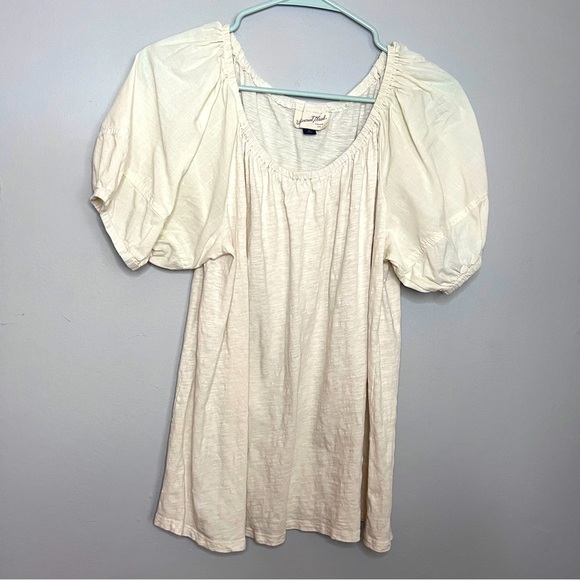 Universal Thread Cotton Peasant Style Relaxed Fit Blouse Cream Color Size XS - Picture 1 of 7